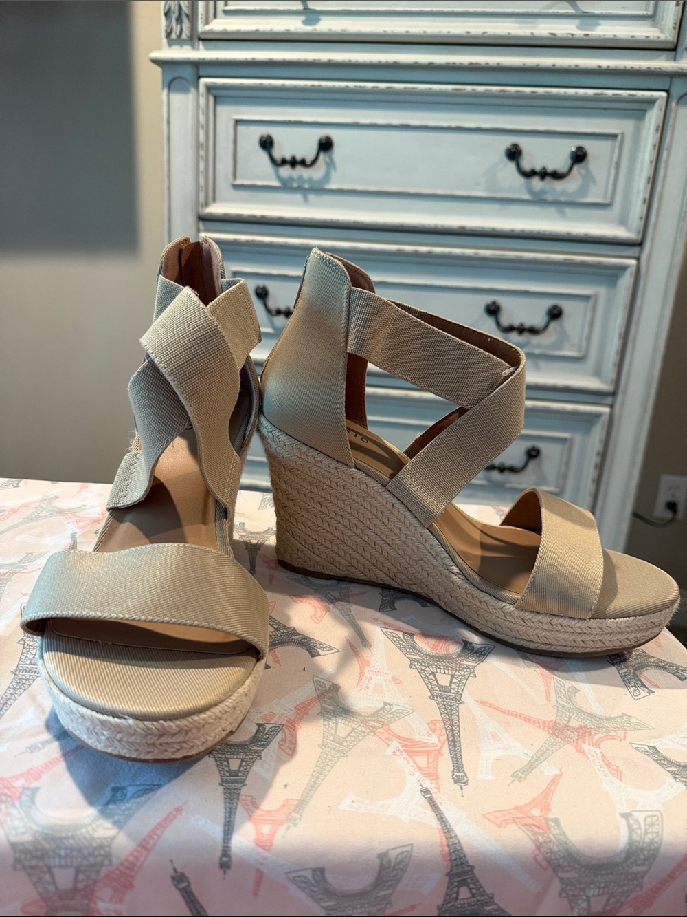 torrid Neutral Beige Espadrille Wedge Sandals